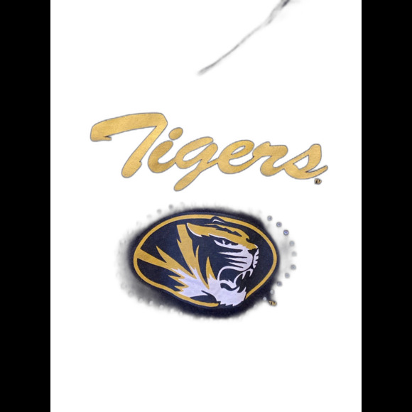 Sideline Apparel T Shirt Missouri Tigers Top Sz Small Black Blouse MIZZOU Emblem - Picture 2 of 7
